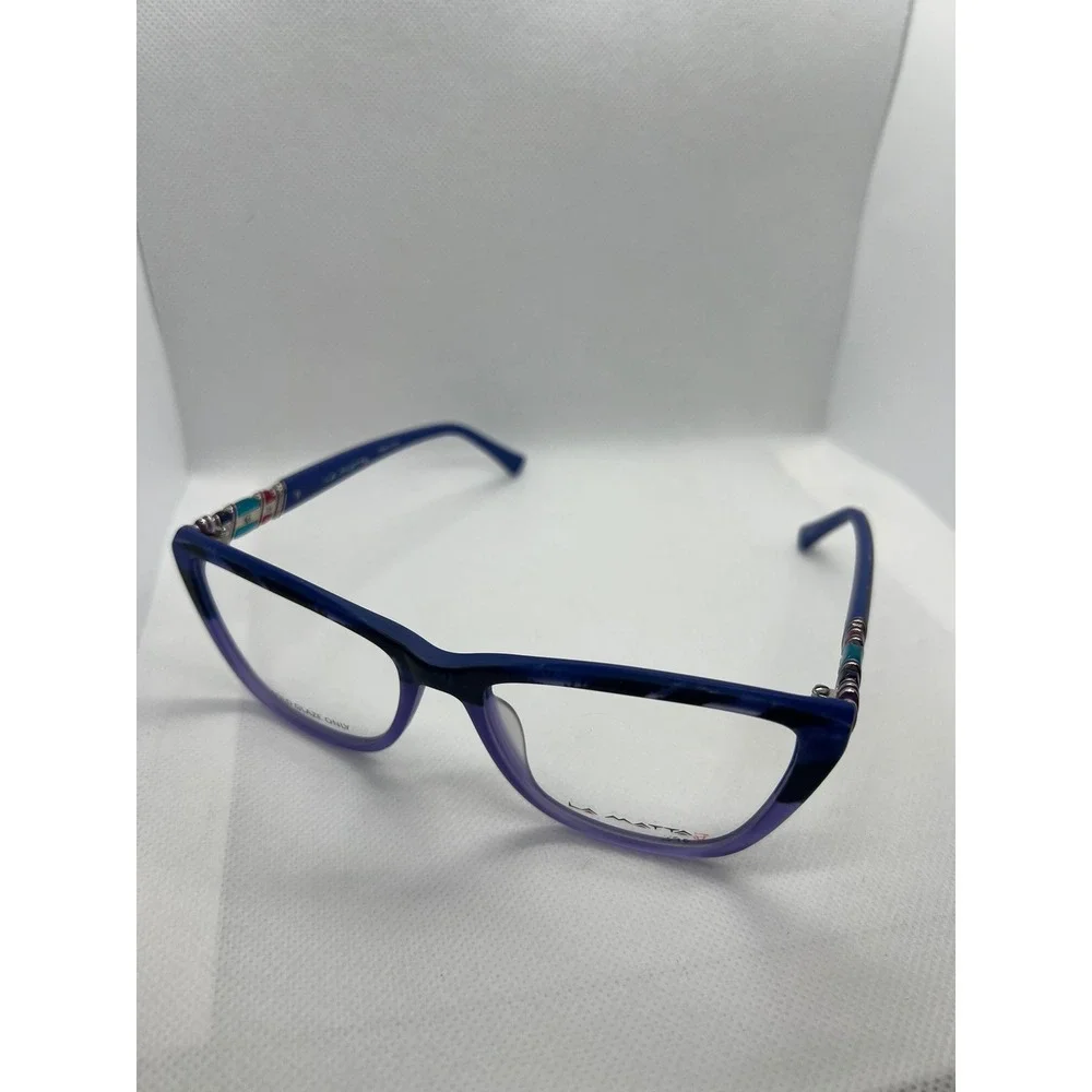 La Matta Designer Cat Eye Eyeglasses‎ Frames Italy Colorful Accent LM3342